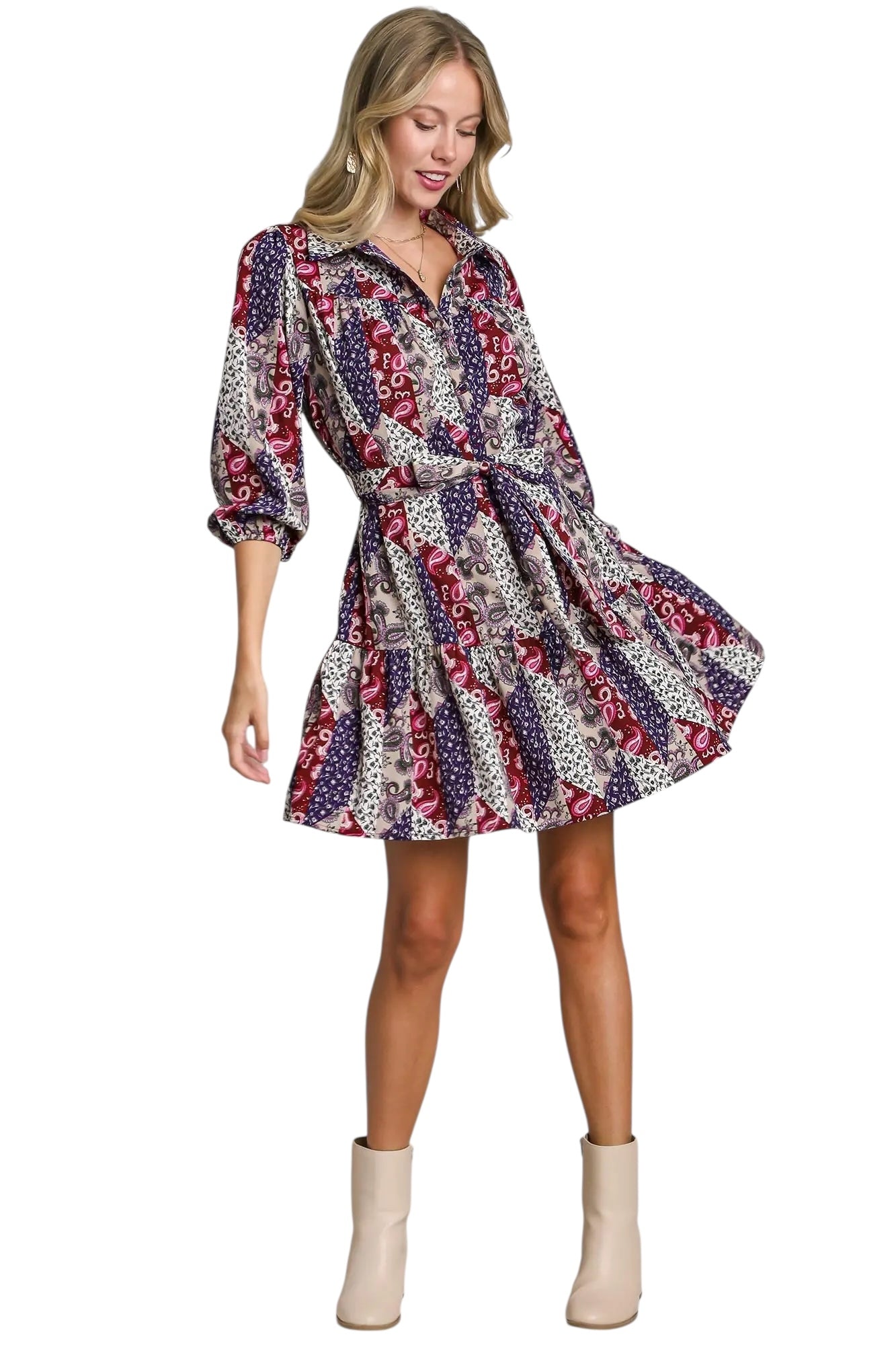 Worth The Wait Magenta Mix Dress