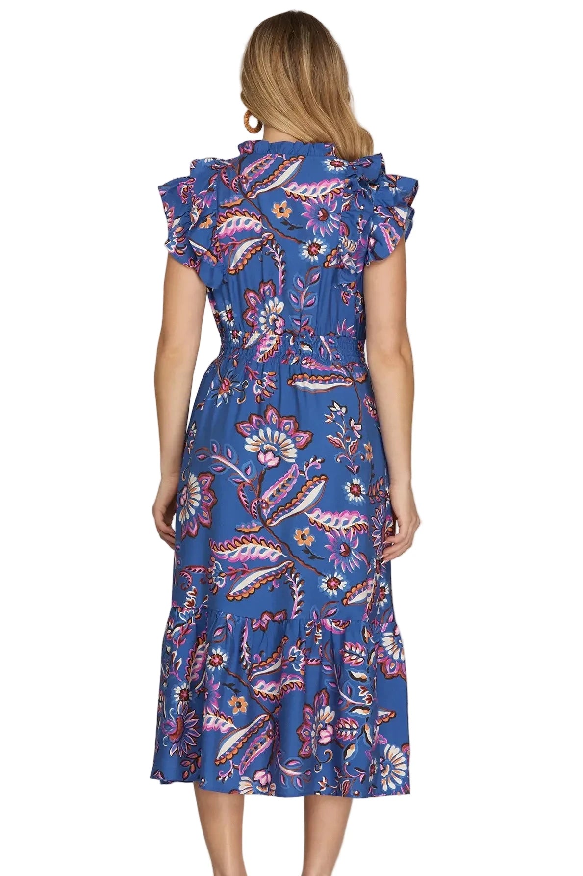 Give In To Me Blue Mix Dress