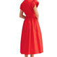 Everyday Red Belted Dress