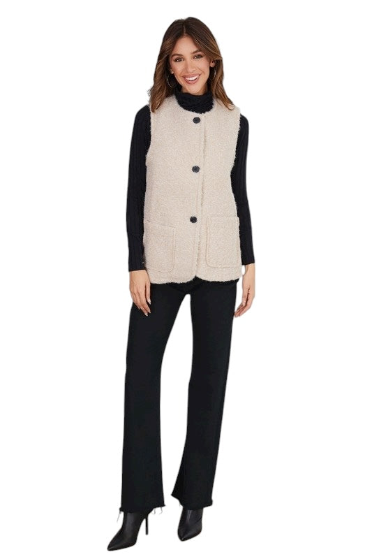 Warm Up To Me Beige Vest