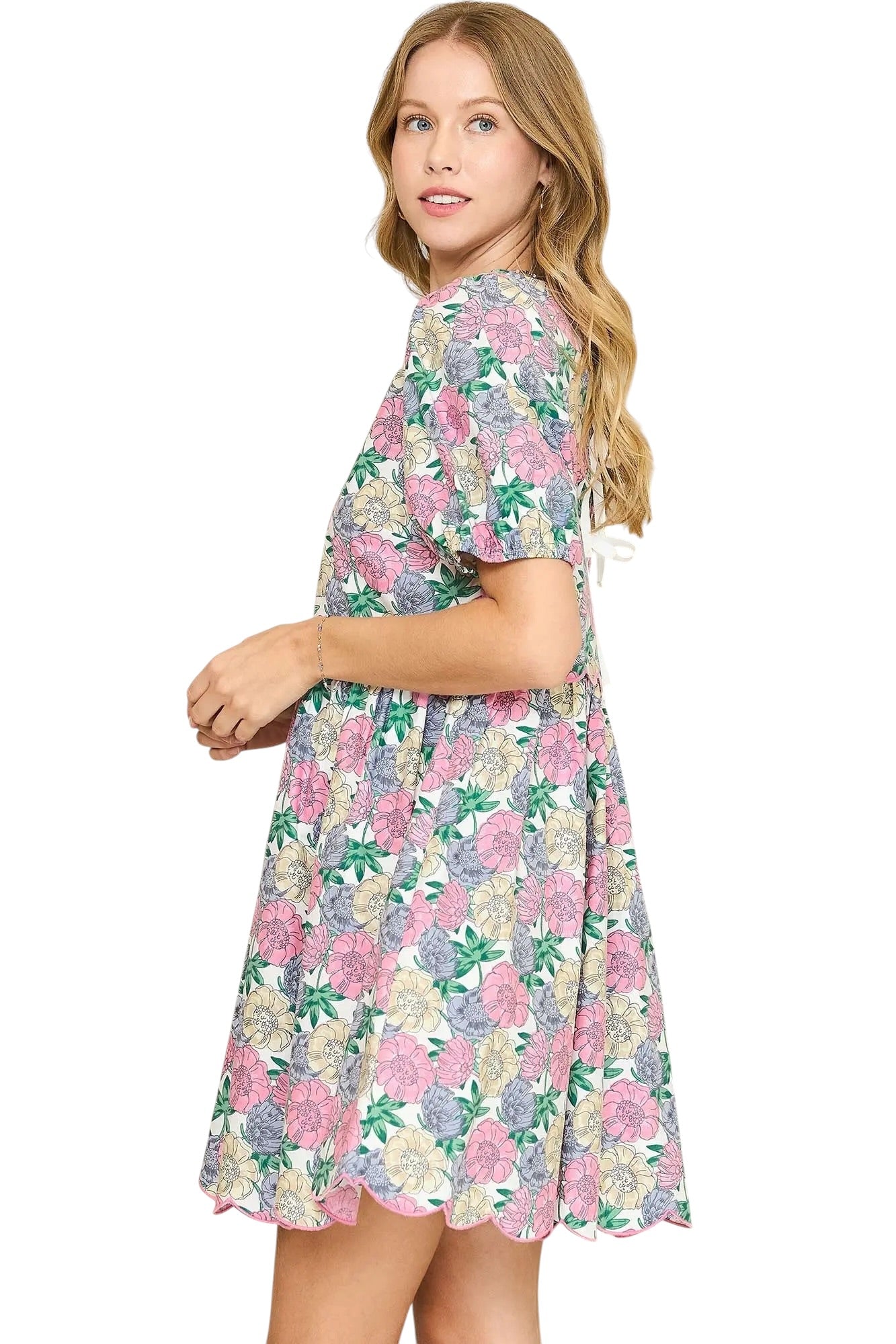 Chic Floral Mix Mini Dress