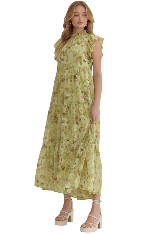 The Goddess She Is Lime Dress