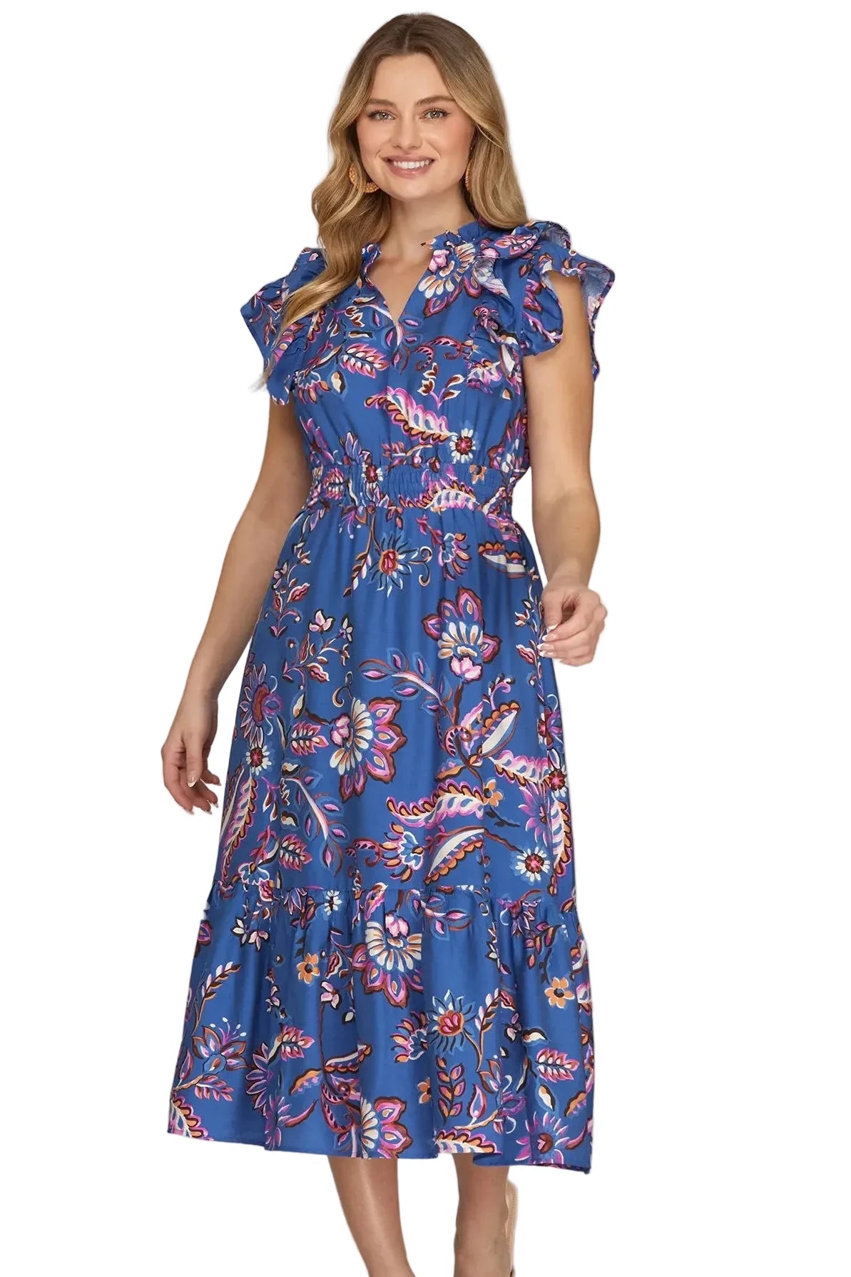 Give In To Me Blue Mix Dress