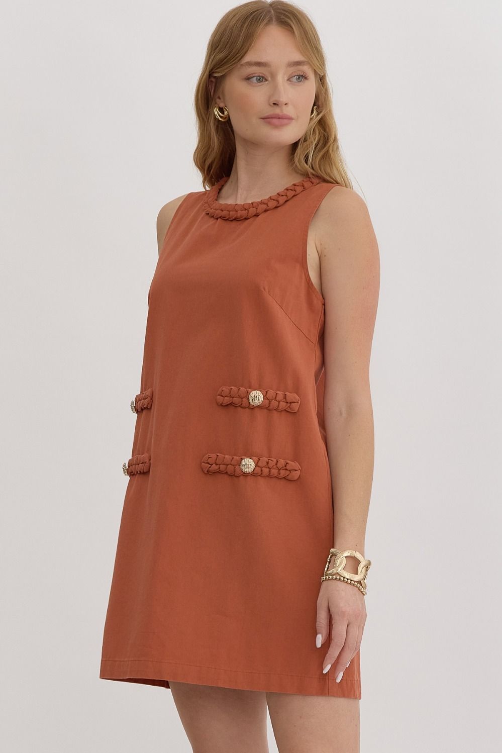 Hair In The Wind Rust Dress