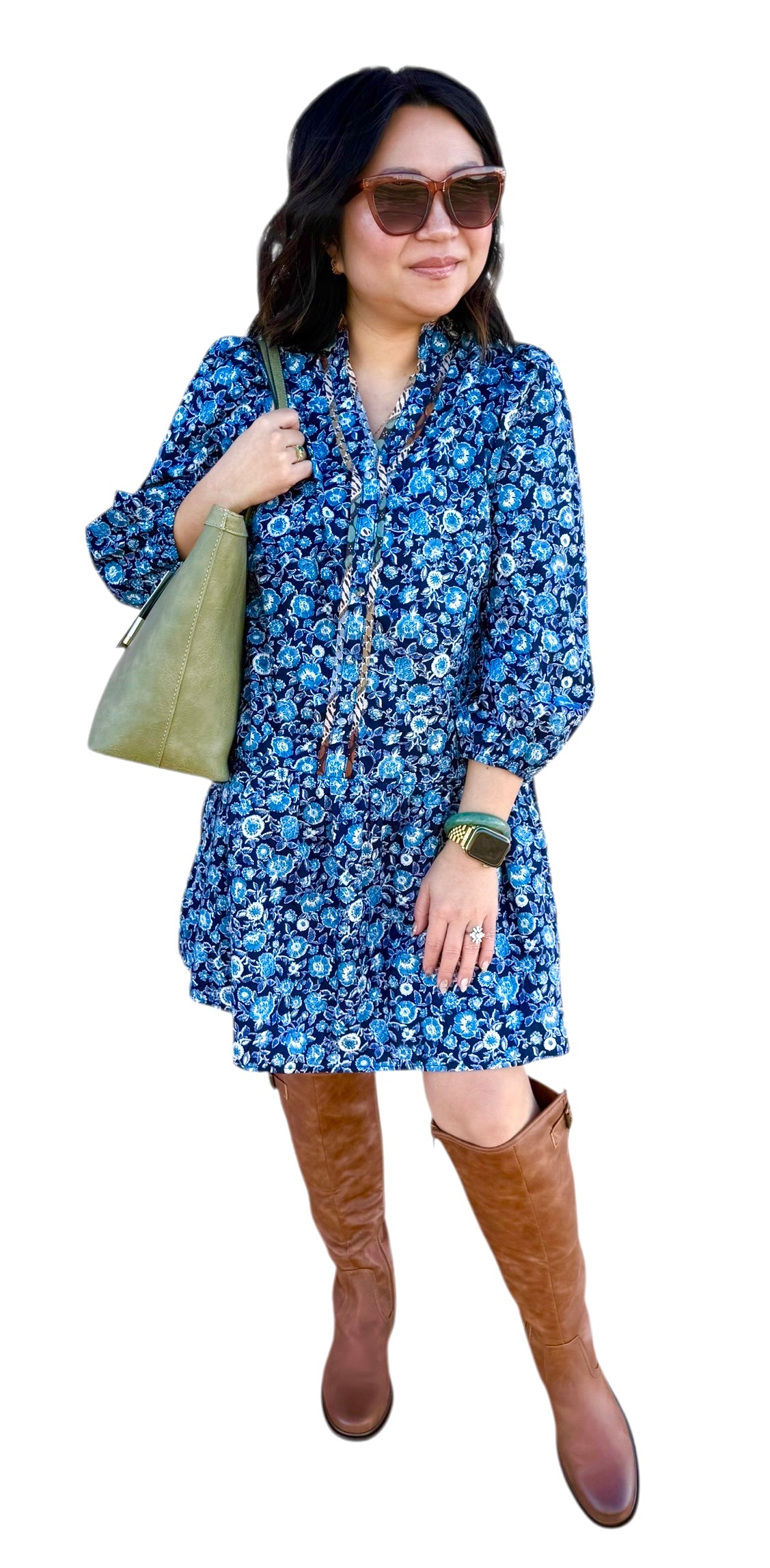 One You Want Navy Mix Dress