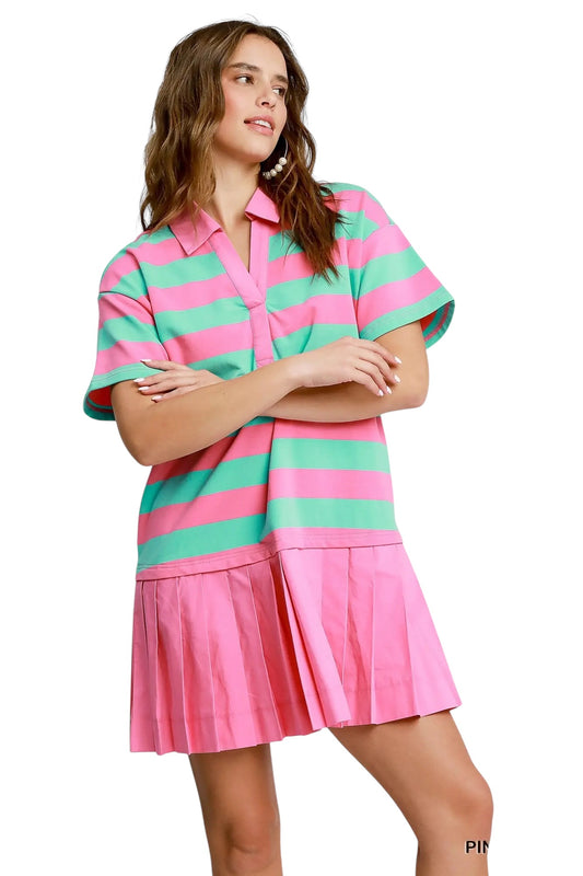 The Tough Get Going Pink Mix Dress