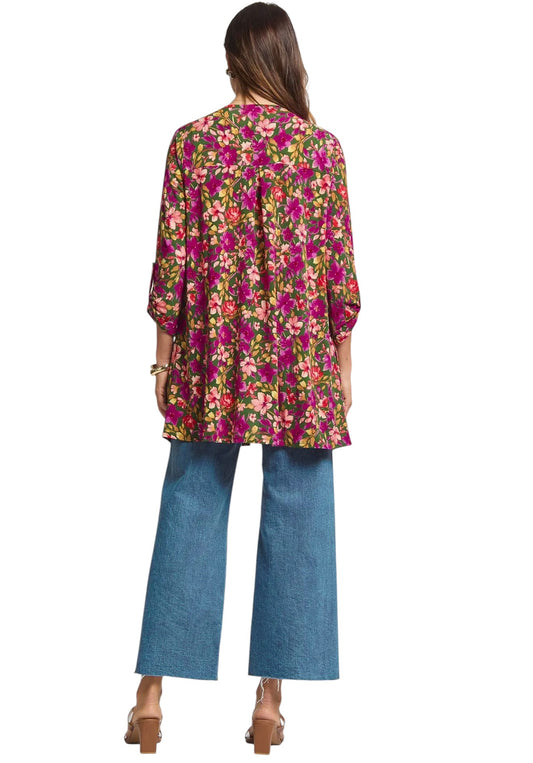Gone Coastal Printed Cardigan