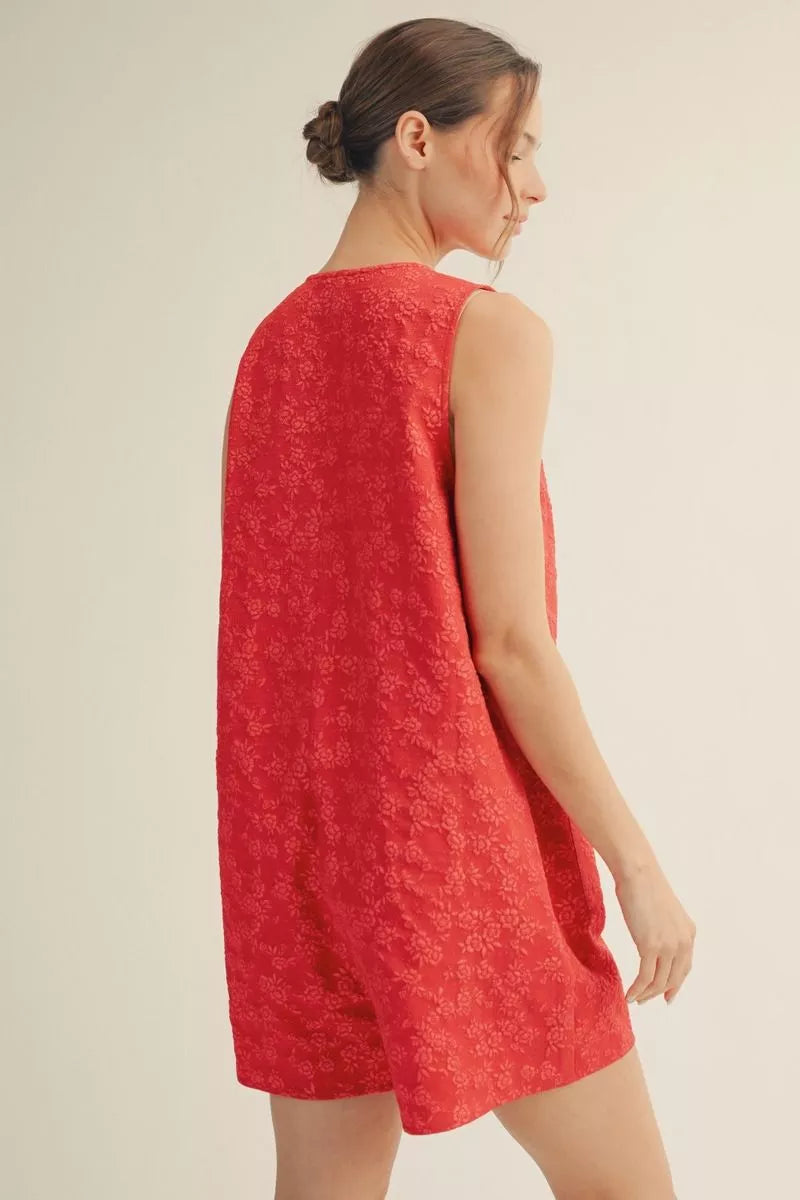 Modern Red Detailed Romper