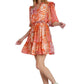 Elegant Smocked Orange Mix Dress