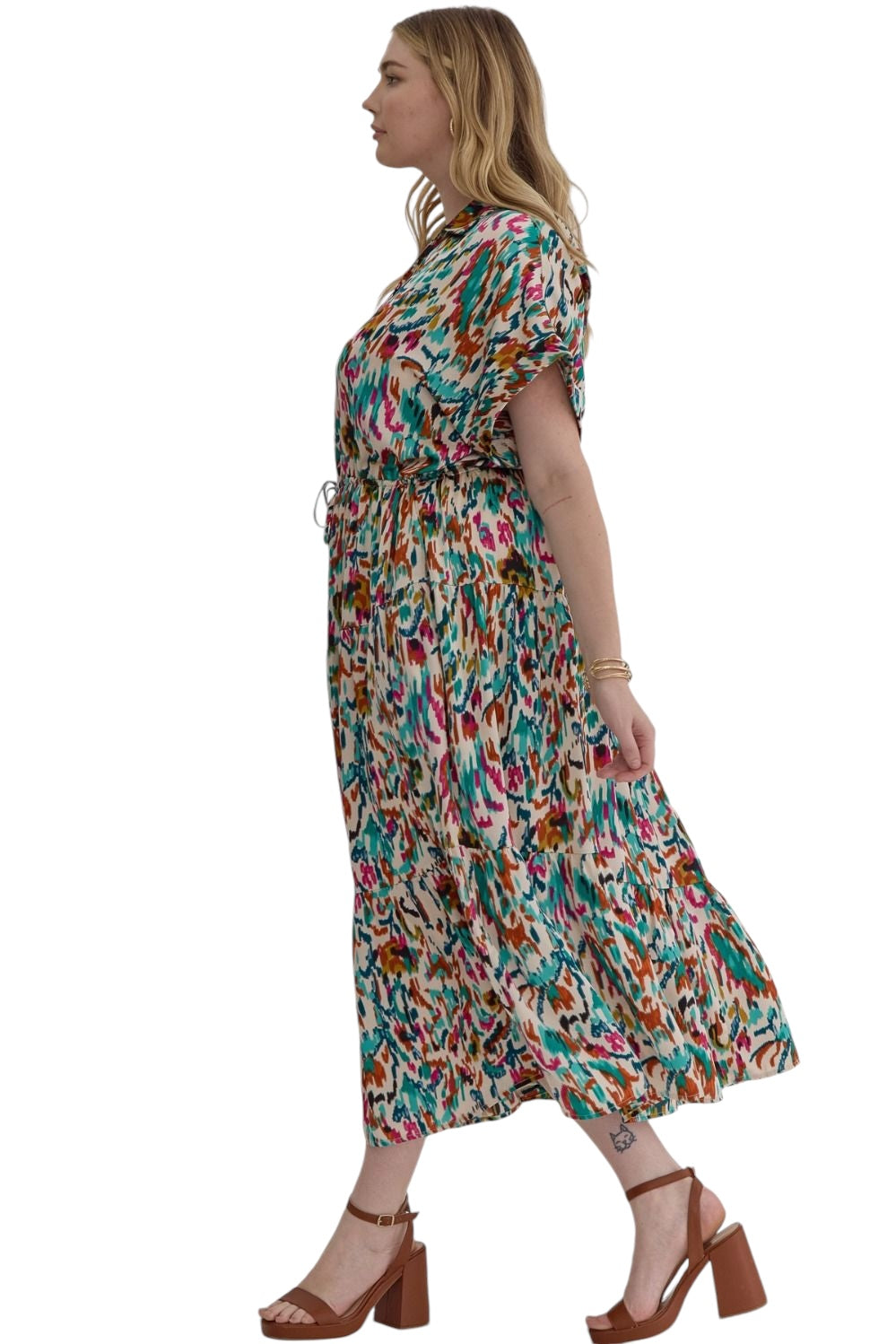 Change Of Pace Ivory Seafoam Maxi Dress