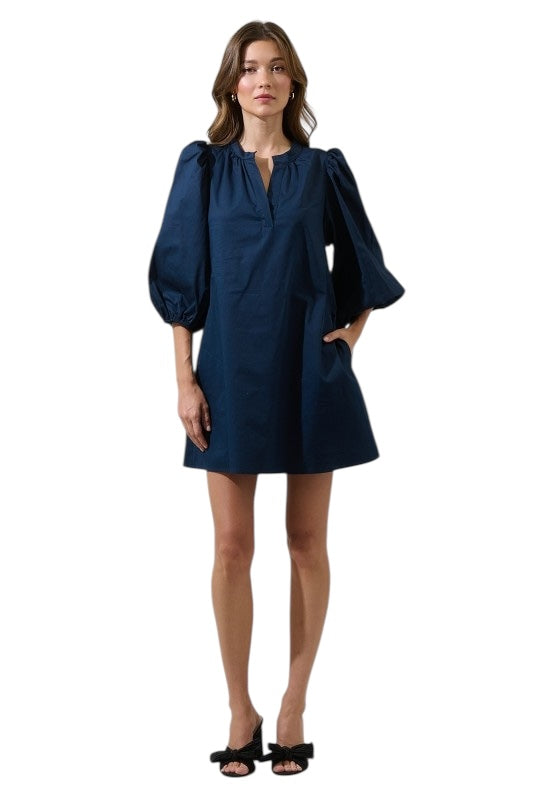 She Is Fierce Navy Dress