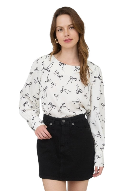 Add A Bow White Top