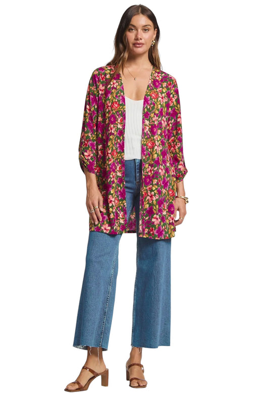 Gone Coastal Printed Cardigan