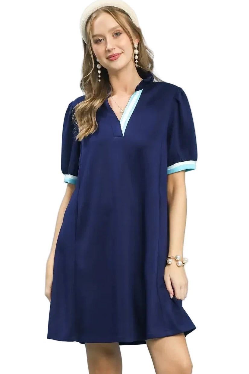 Walking The Halls Navy Dress