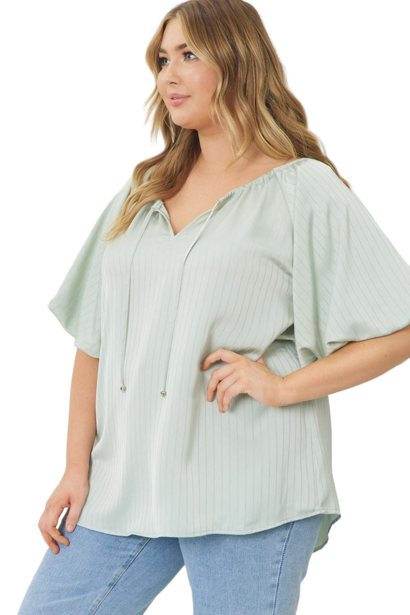 Plus One: Choose Happiness Mint Top