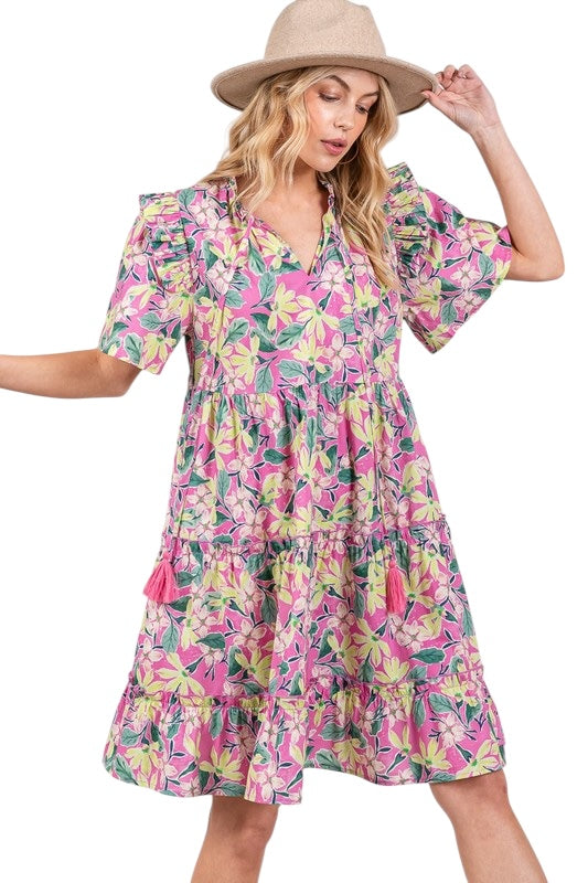 Garden Party Sage Floral Dress