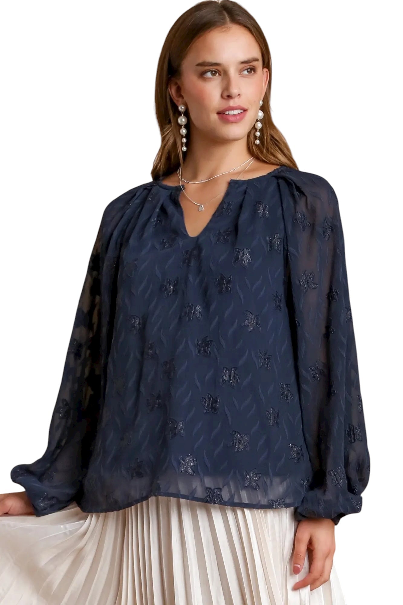 On The Scene Navy Top