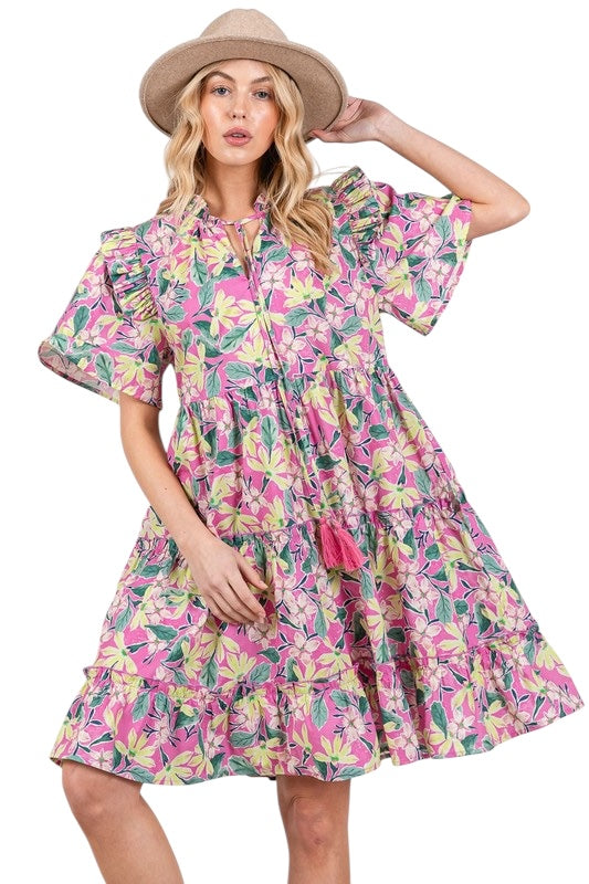 Garden Party Sage Floral Dress