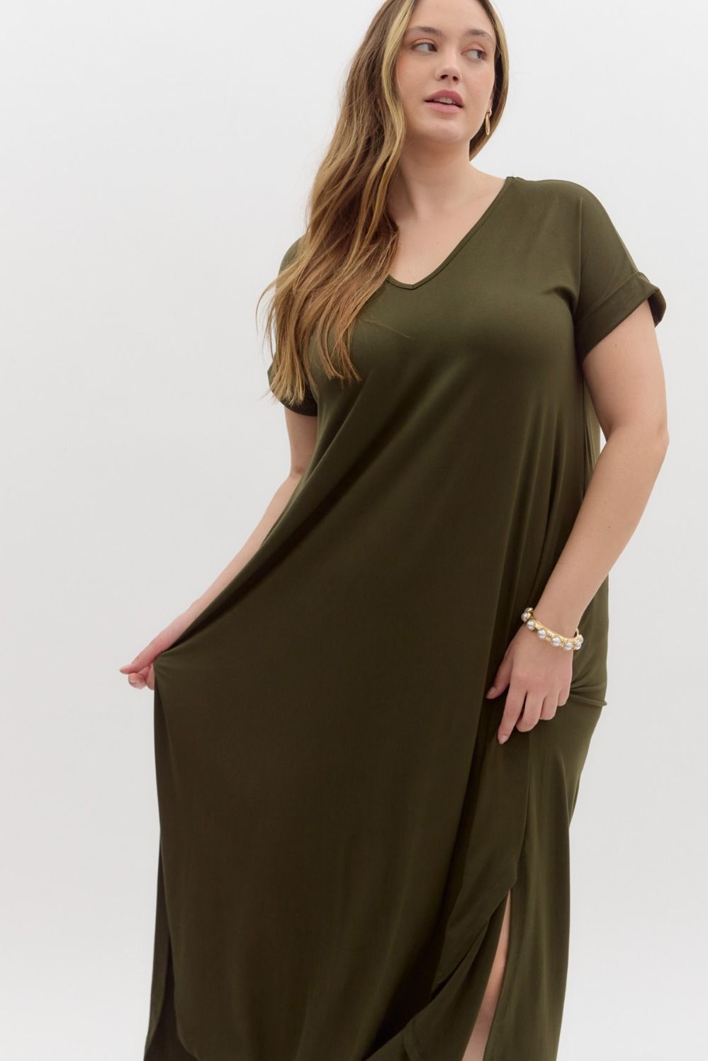 Swing Into The Store Olive Dress