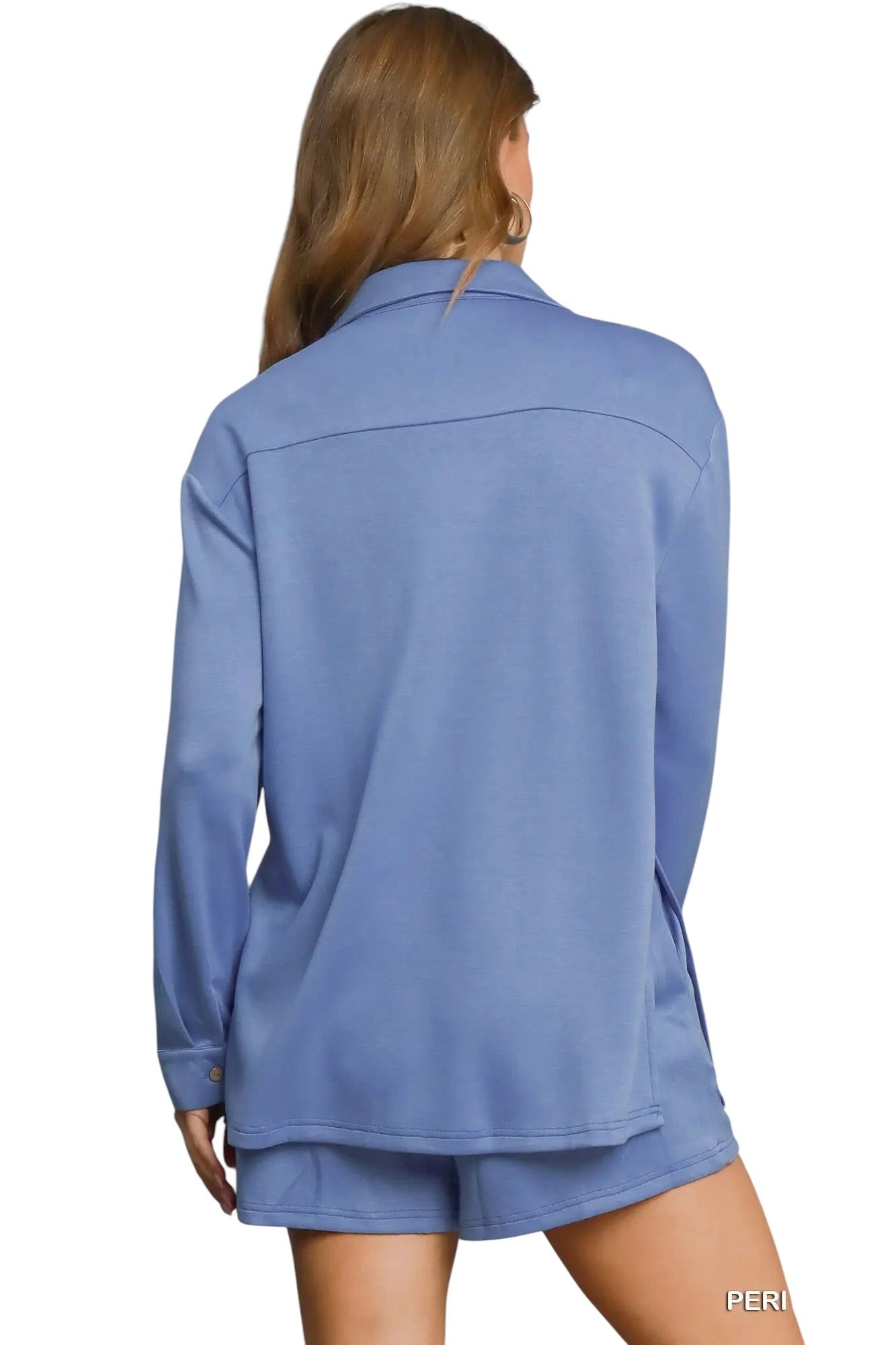 Contemporary Knit Peri Blue Romper