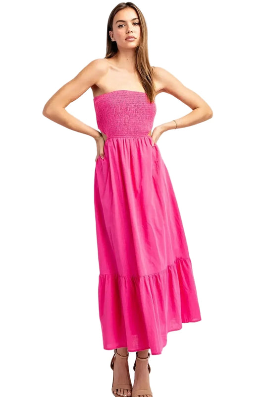 Weekend Getaway Pink Midi