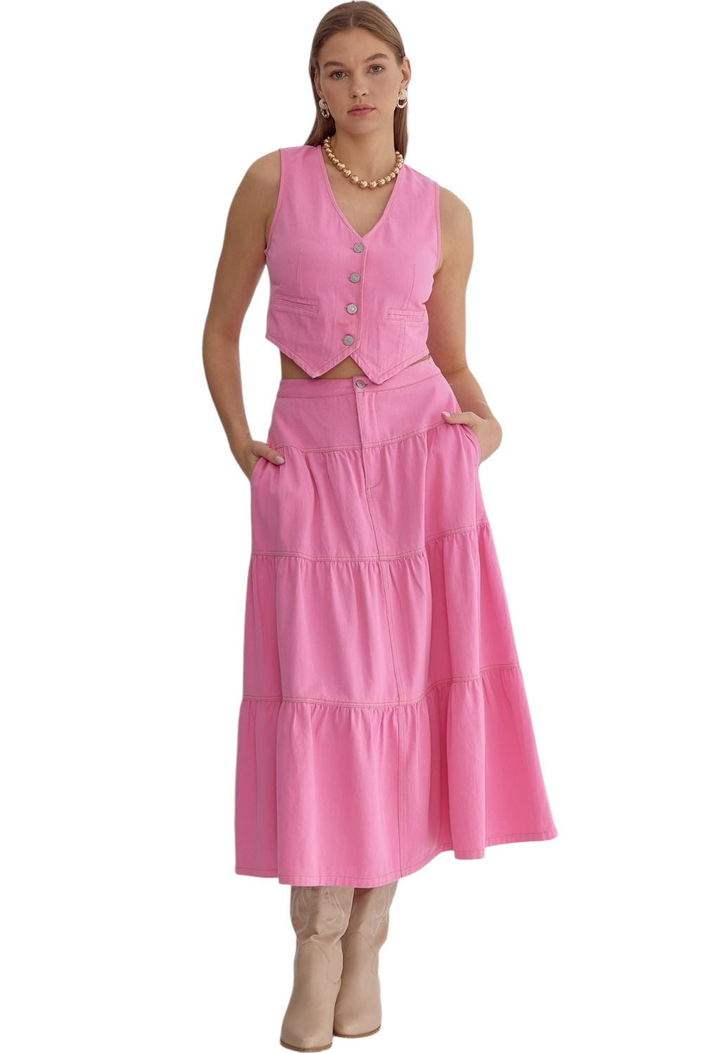 Know You Better Pink Skirt