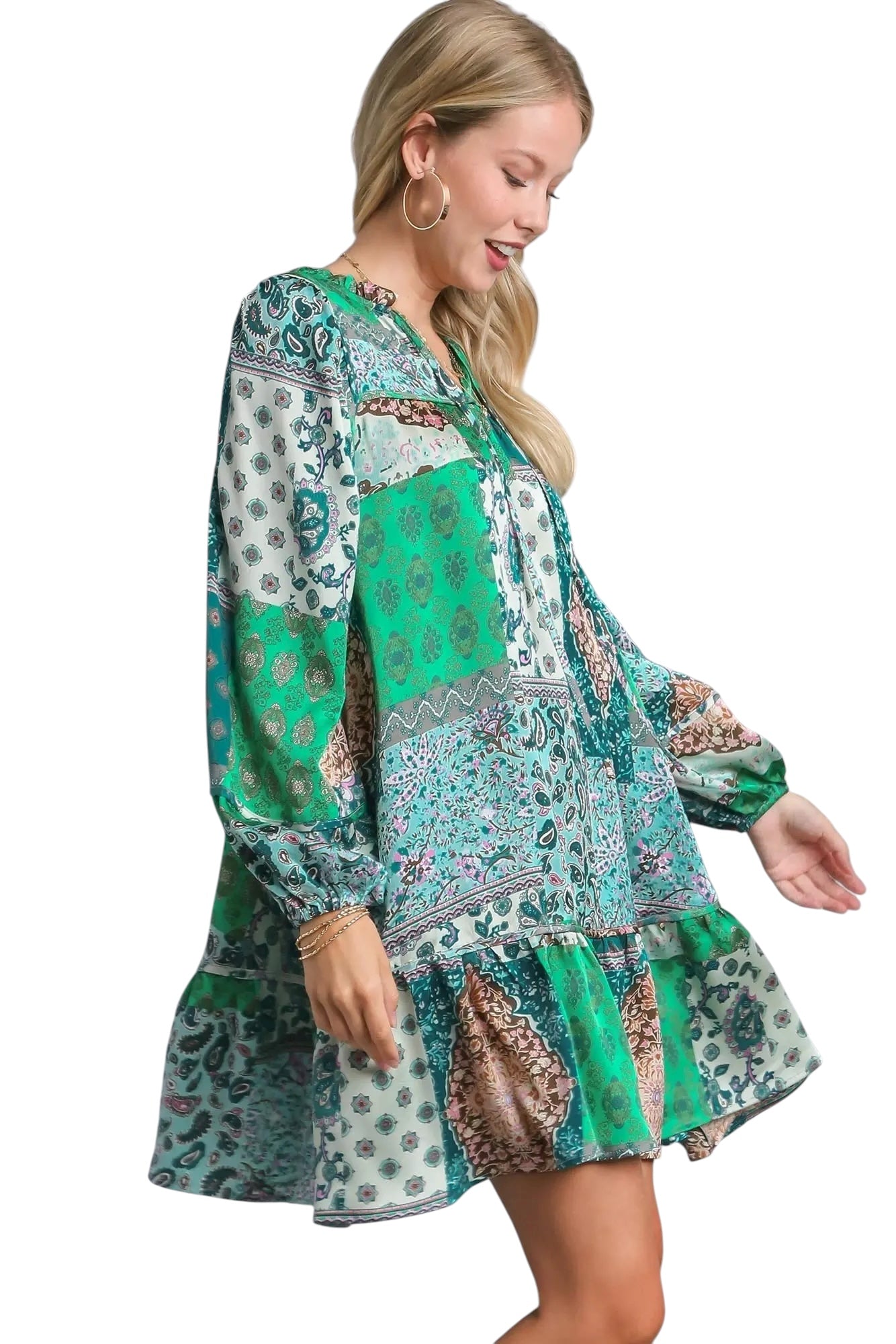 Shine Through Winter Green Dress