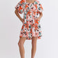 Save My Flowers Orange Mix Dress