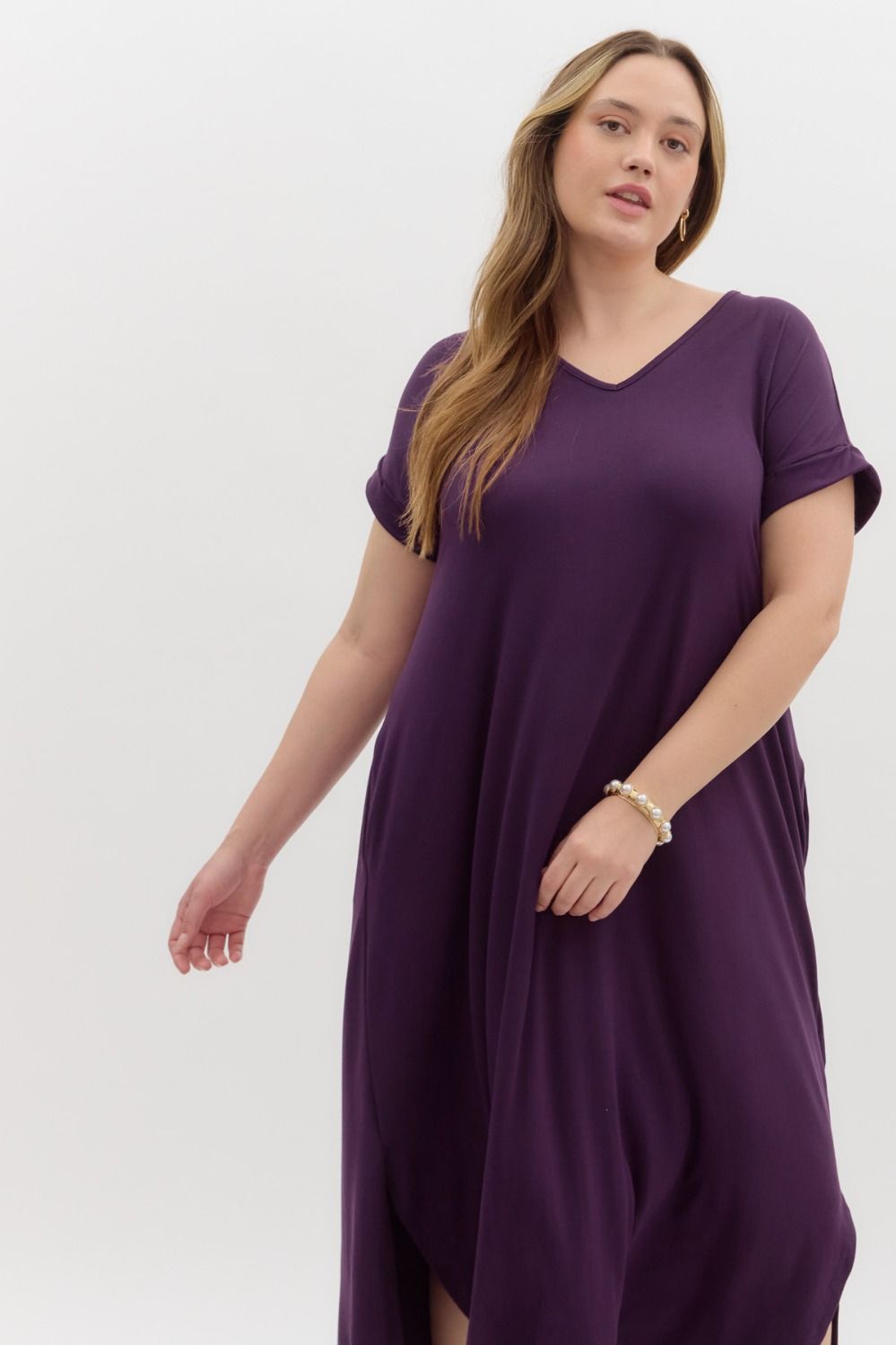 Swing Into The Store Plum Dress