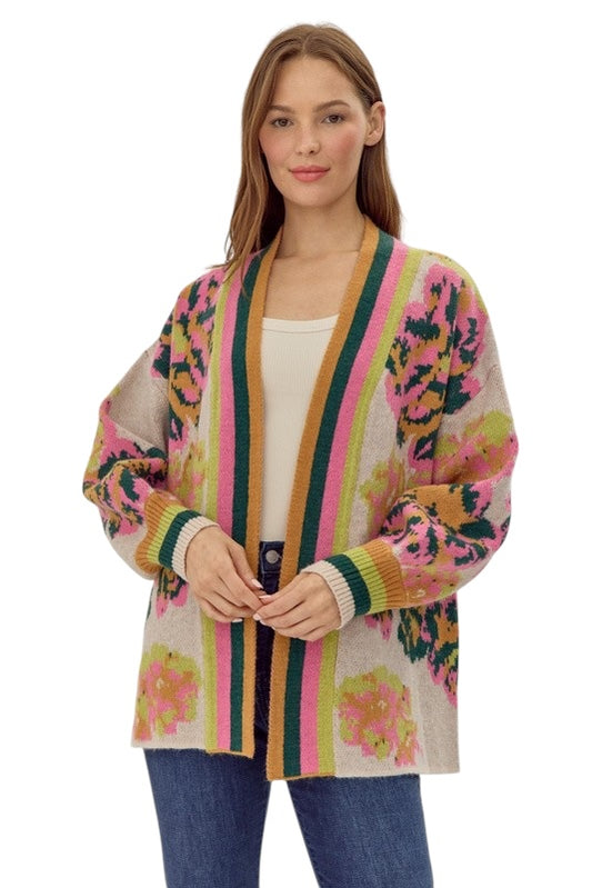Remember The Time Lime Mix Cardigan