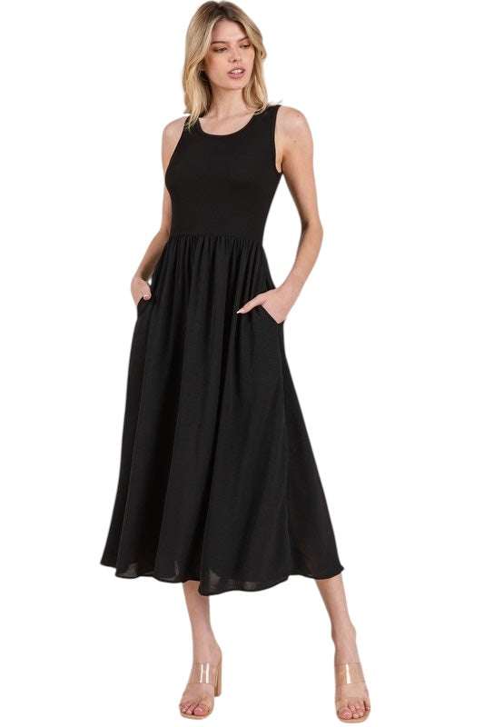 Classic Touch Black Tank Dress
