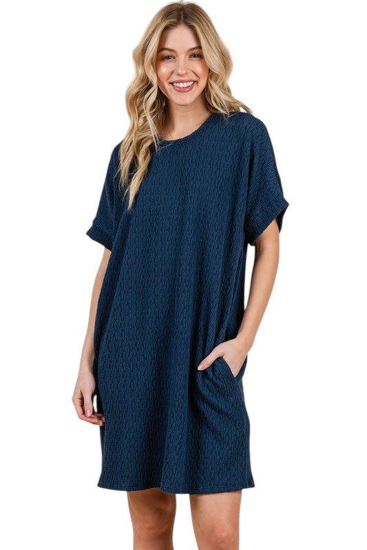 Warm Breezes Navy Dress