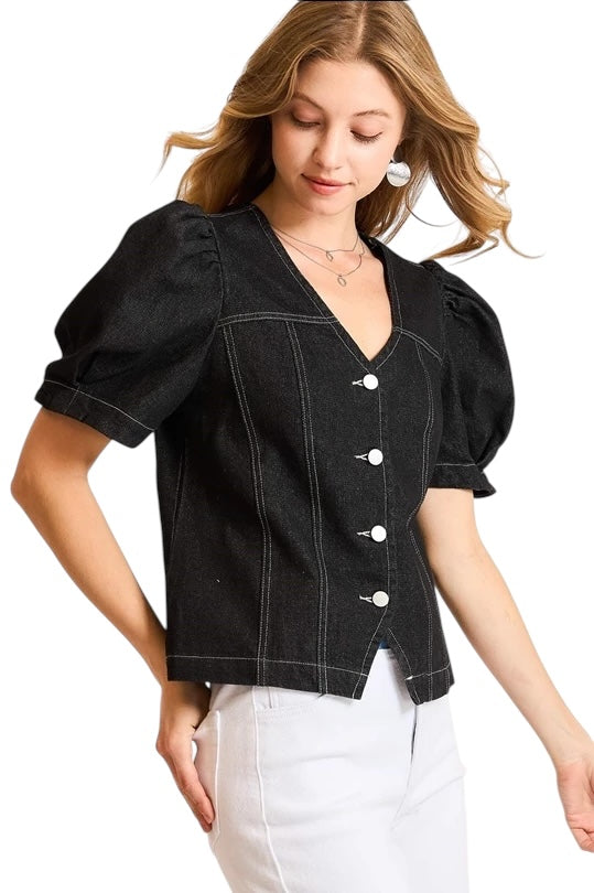 Without A Doubt Denim Top
