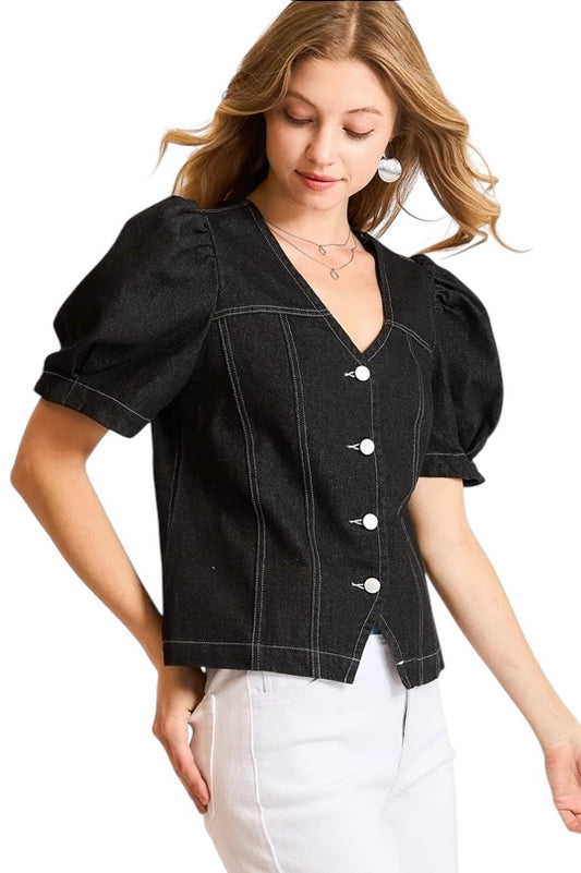Without A Doubt Denim Top