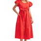 Everyday Red Belted Dress