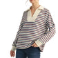 Raisin Denim Contrast Top
