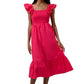 Safe To Say Hot Pink Midi Dress