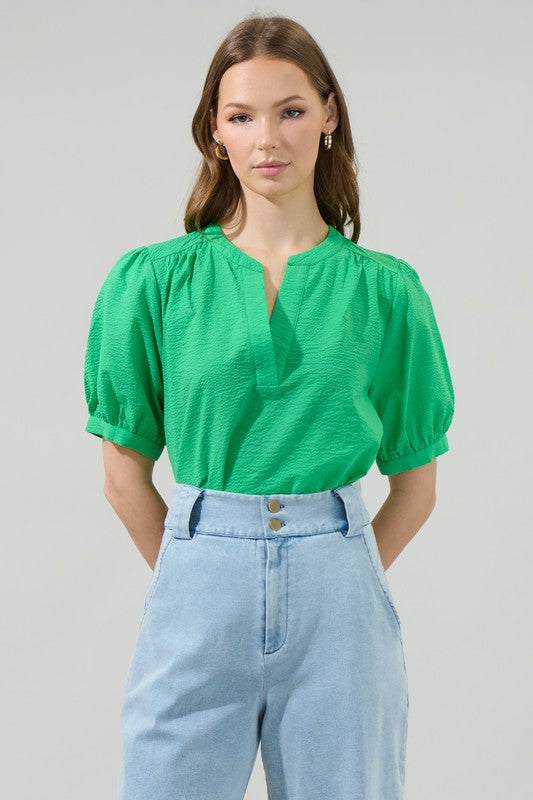 My Best Impression Green Top