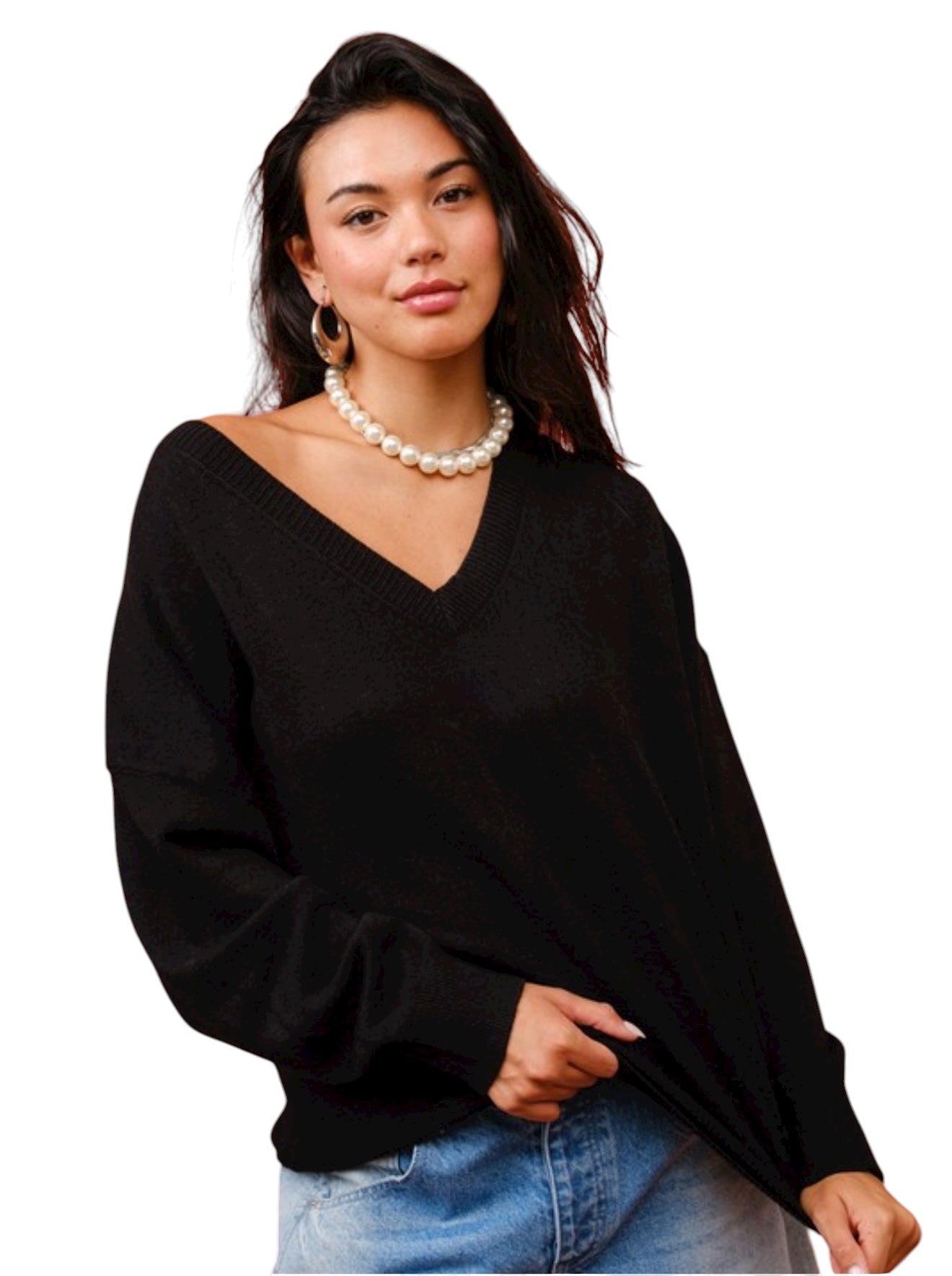 Ready For Warmth Black Sweater