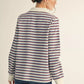 Raisin Denim Contrast Top
