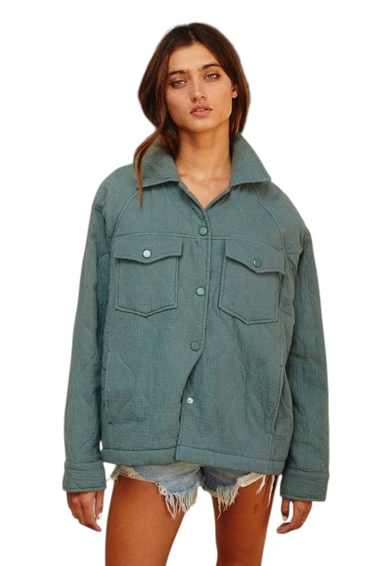 Follow Me Back Teal Jacket