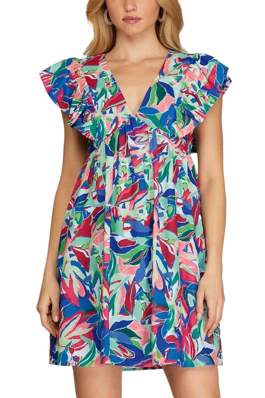 Want Me To Blue Mix Dress