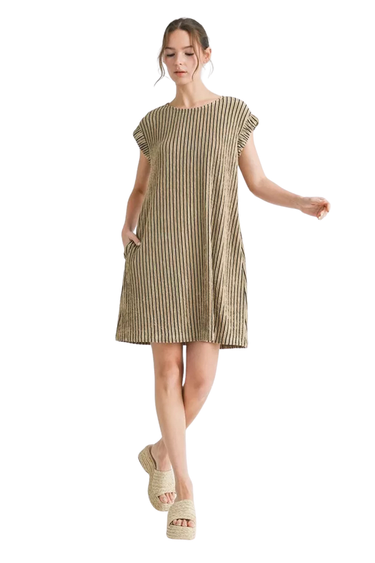 Brought By Grace Taupe Dress