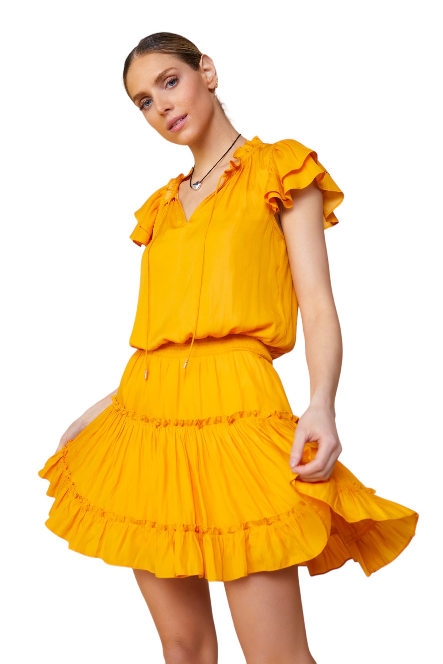 Makes Me Happy Marigold Dress