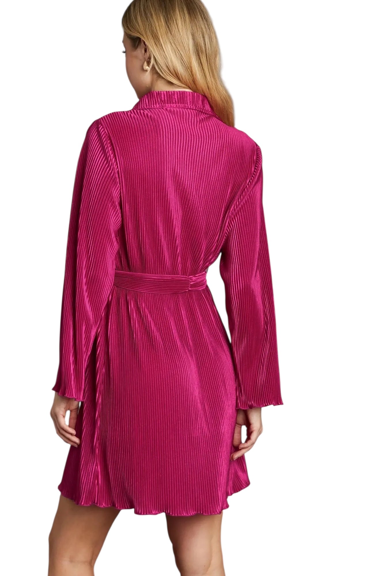 Looking Your Way Magenta Dress