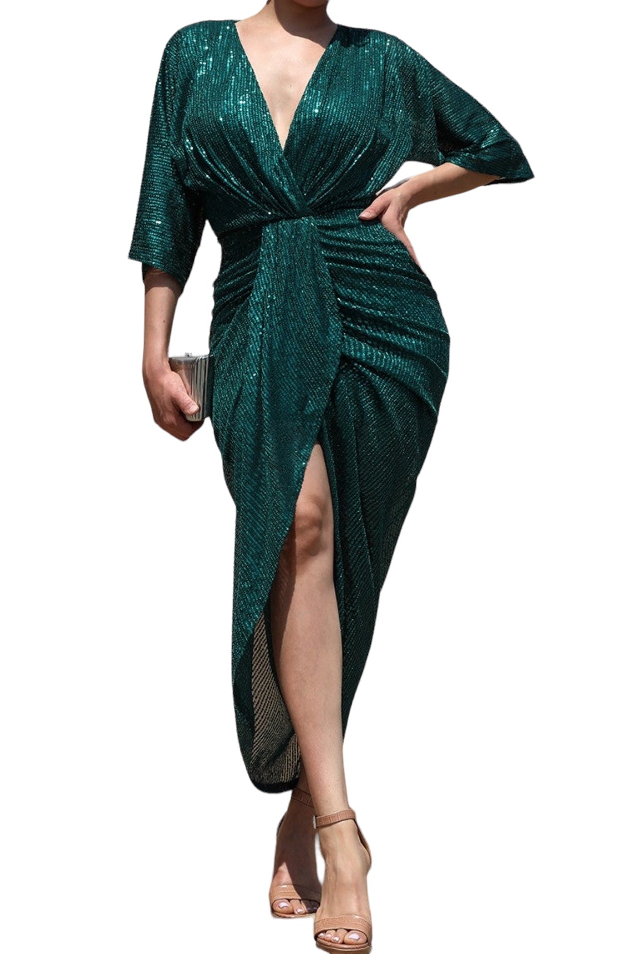 Shine In The Spotlight Emerald Dress