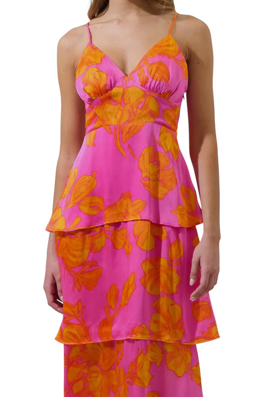 Hold Me Close Neon Orange Dress