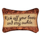 Kick Off Your Boots Word Pillow