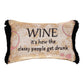 Wine...People Get Drunk Word Pillow