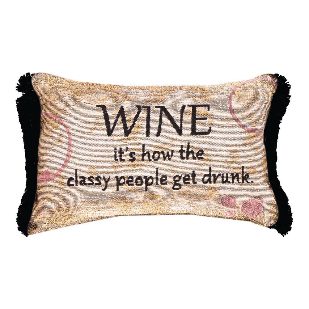 Wine...People Get Drunk Word Pillow